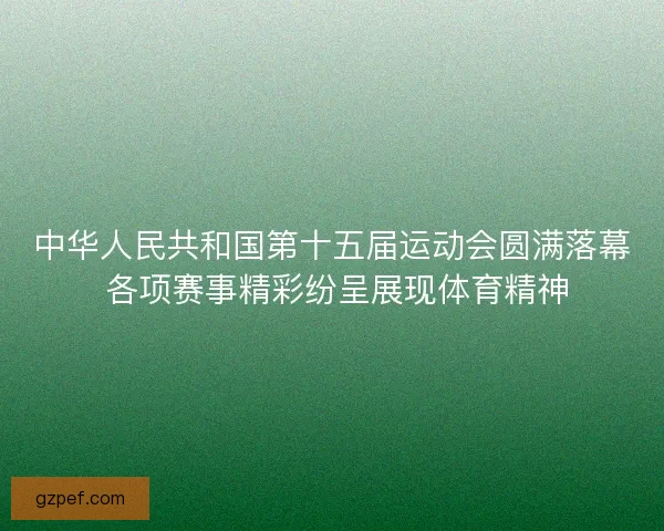 中华人民共和国第十五届运动会圆满落幕 各项赛事精彩纷呈展现体育精神